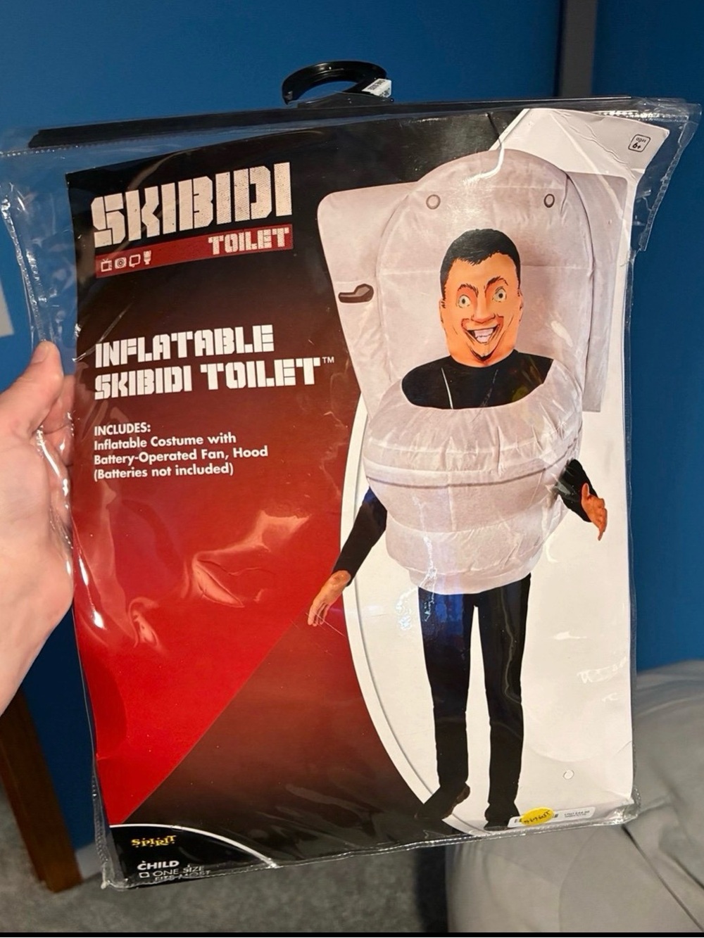 Spirit Halloween Inflatable Skibidi toilet Costume Child